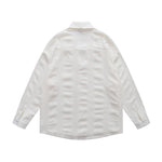 休閑情侶長袖襯衫