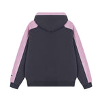 復古撞色連帽衛衣