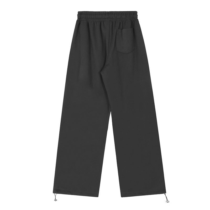 American retro hip hop drawstring wide leg trousers 