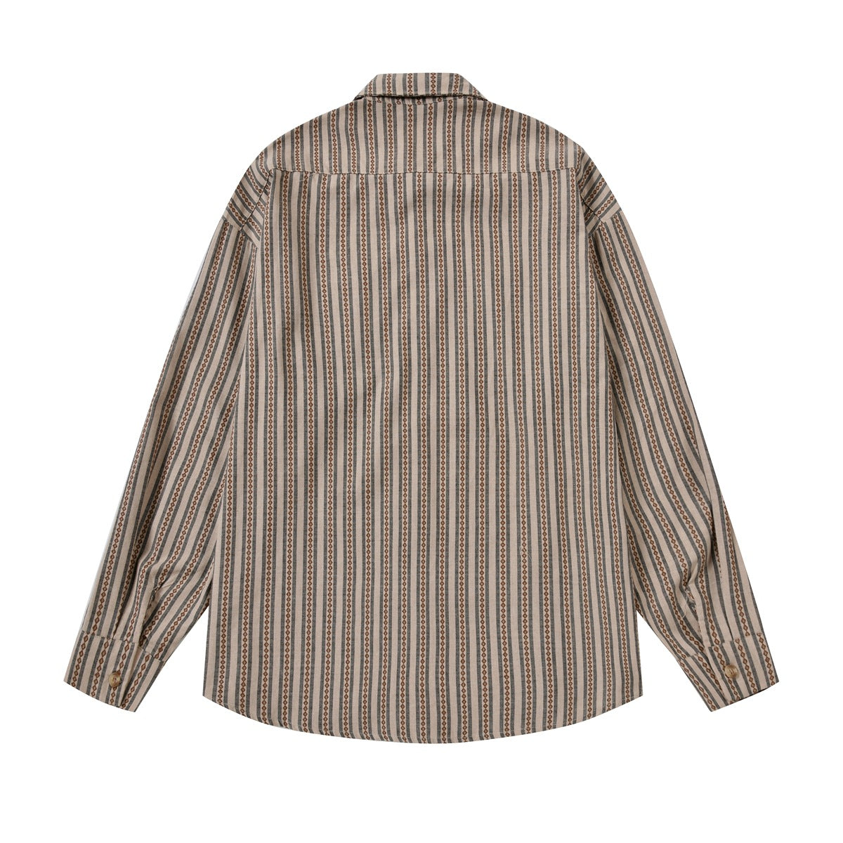 Retro simple vertical striped loose shirt