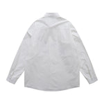 Vintage butterfly print long-sleeved shirt