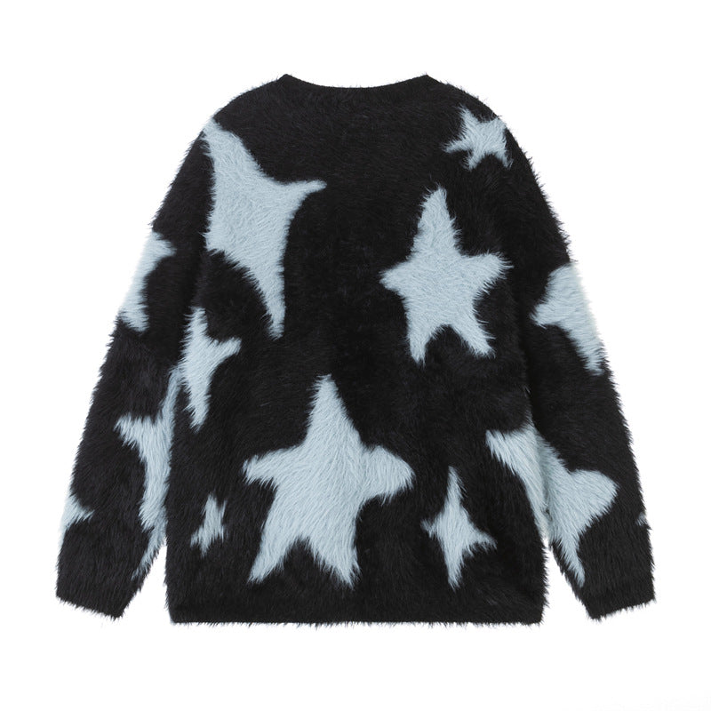 Plush knitted star sweater