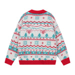 復古撞色翻領毛衣