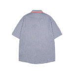 格紋貓咪短袖襯衫