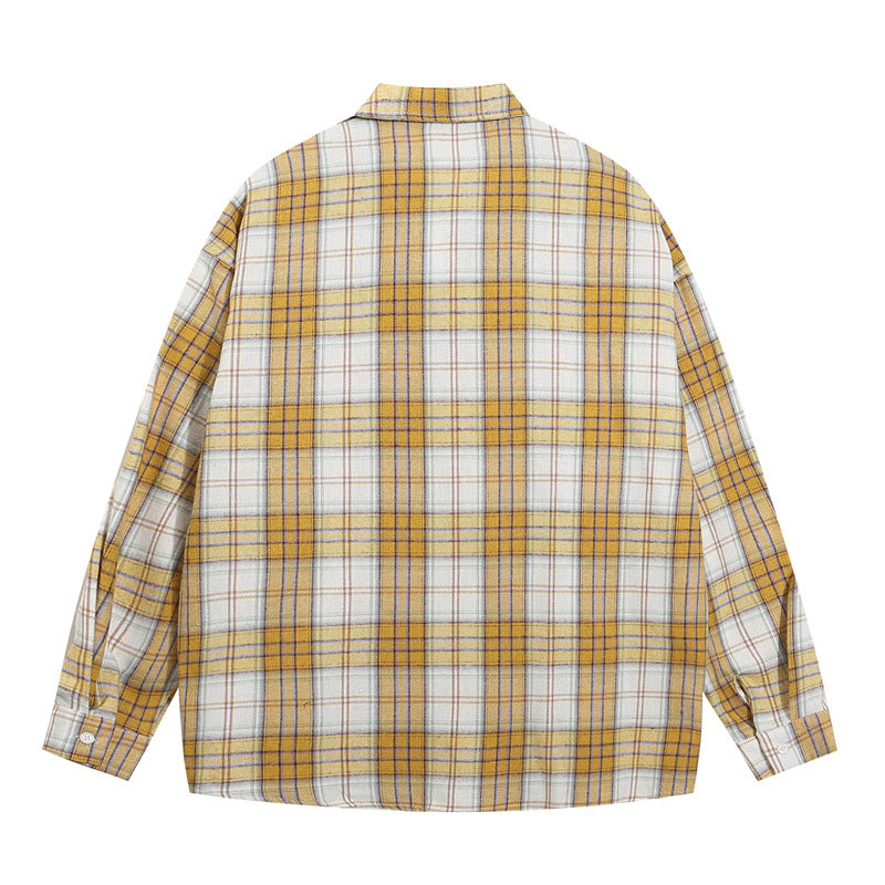 vintage plaid long sleeve shirt