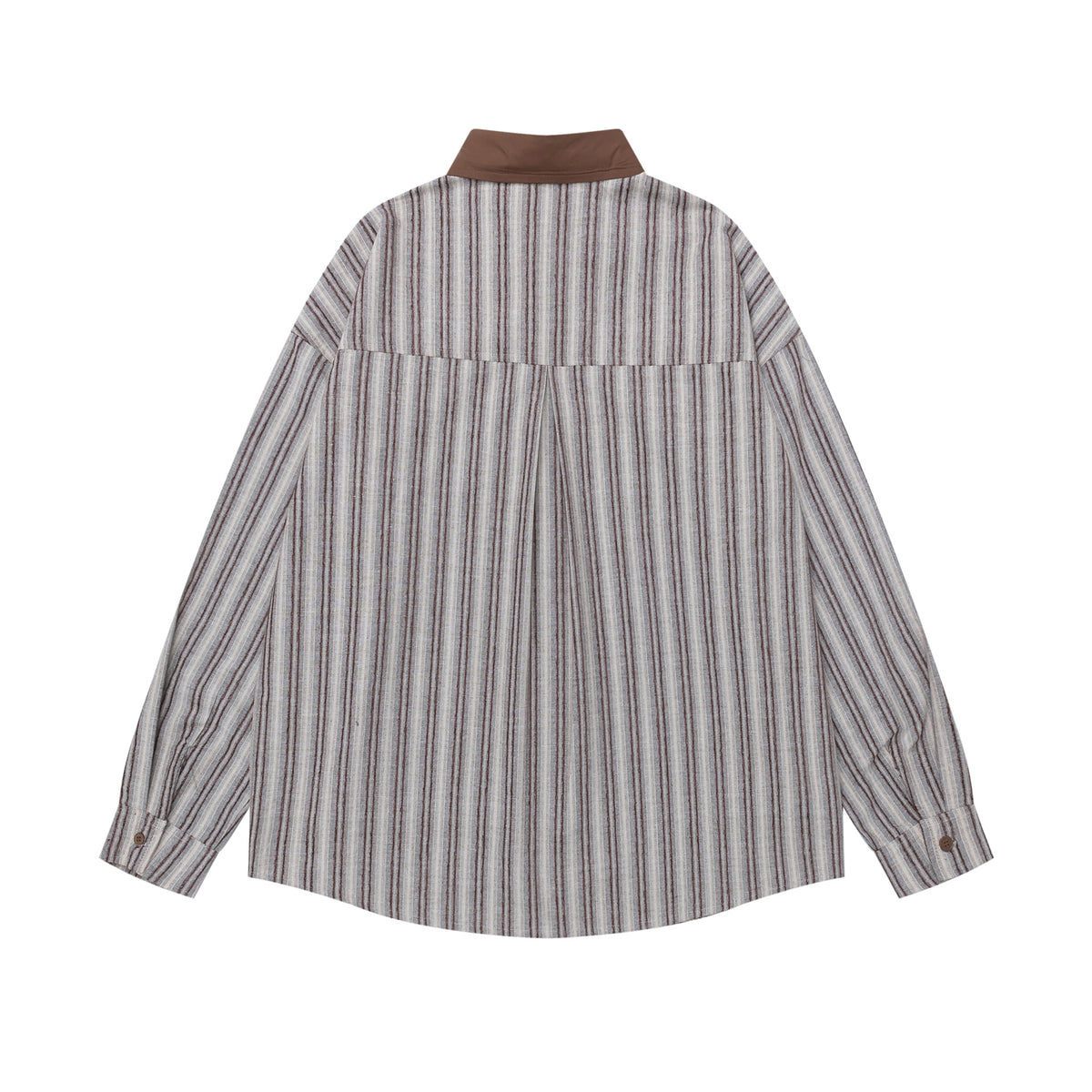 Contrast striped long-sleeved shirt