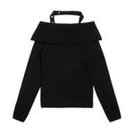 Retro bow crew neck sweater (women's style)