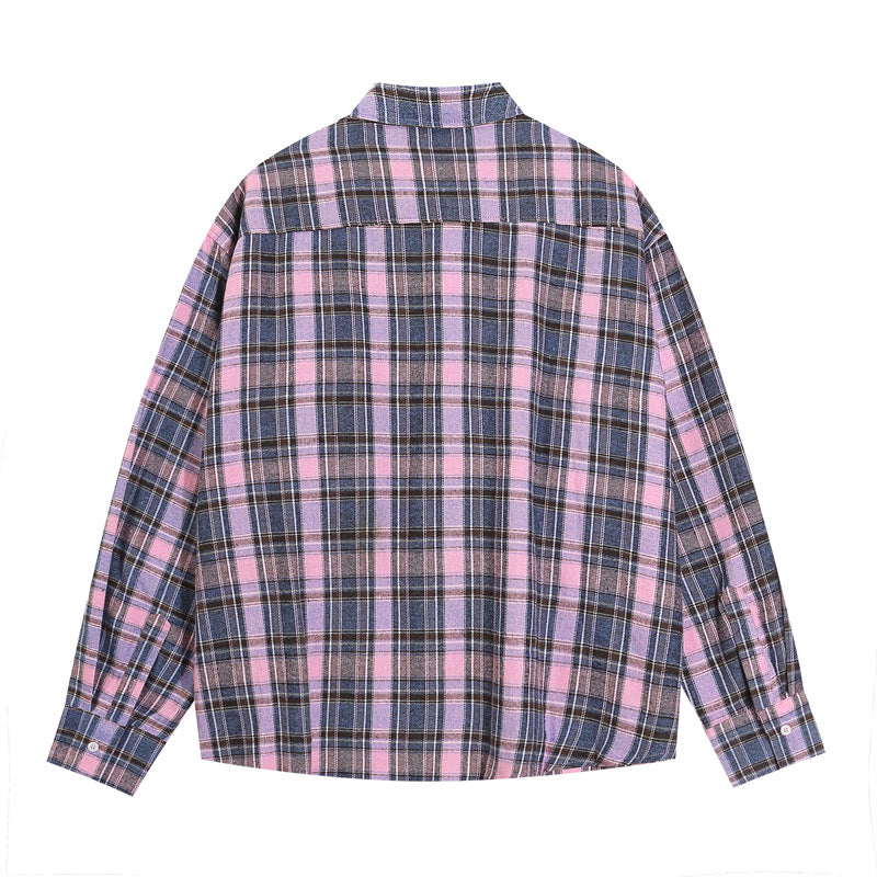 vintage plaid long sleeve shirt