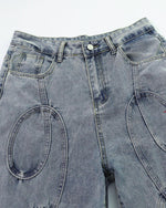 Designer slim straight jeans