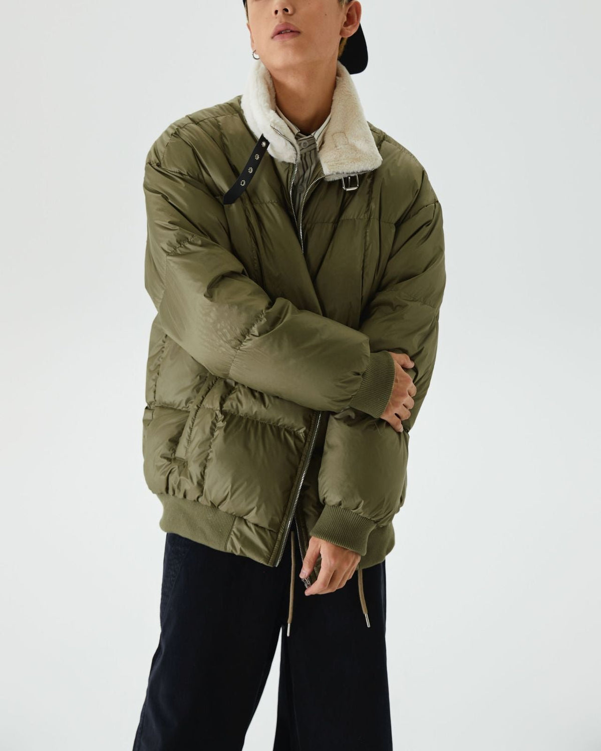 Retro loose down jacket