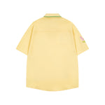 植物刺綉短袖襯衫