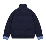 Retro fake two-piece cotton jacket