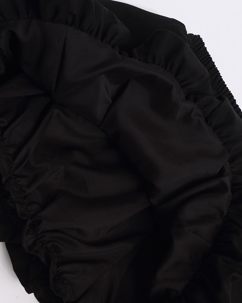 구름 모양의 풍성한 꽃봉오리 스커트