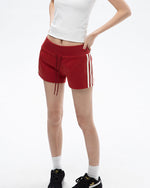 Retro Striped High Waist Shorts