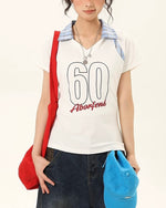 레트로 패치워크 반팔 (여성용)