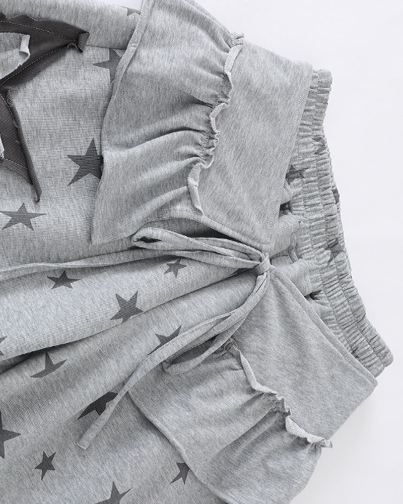 拼接撞色休閑褲