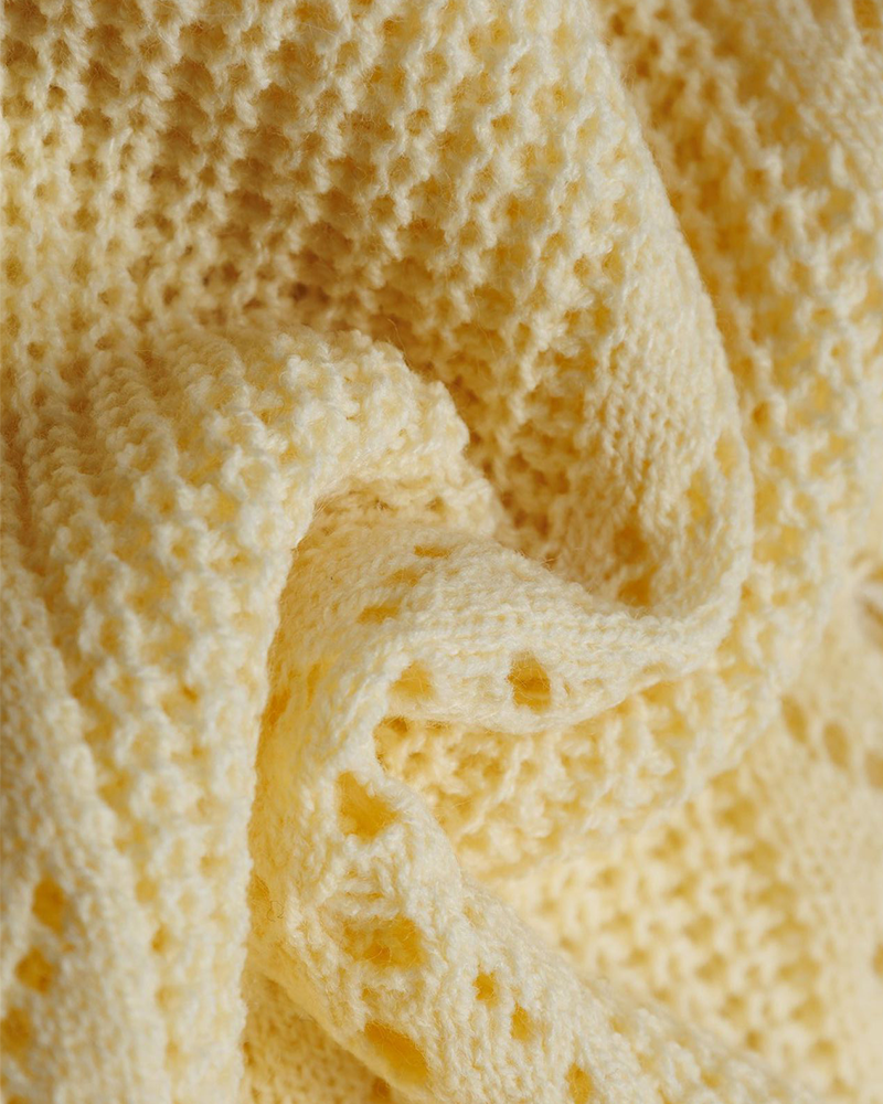 Lace stitching simple sweater cardigan