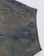 Distressed ripped couple trousers