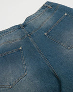 簡約寬鬆牛仔短褲