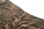 復古水洗做舊迷彩工裝褲
