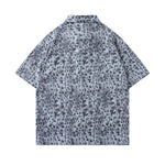 Vintage leopard print short sleeve shirt