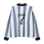 復古撞色條紋毛衣