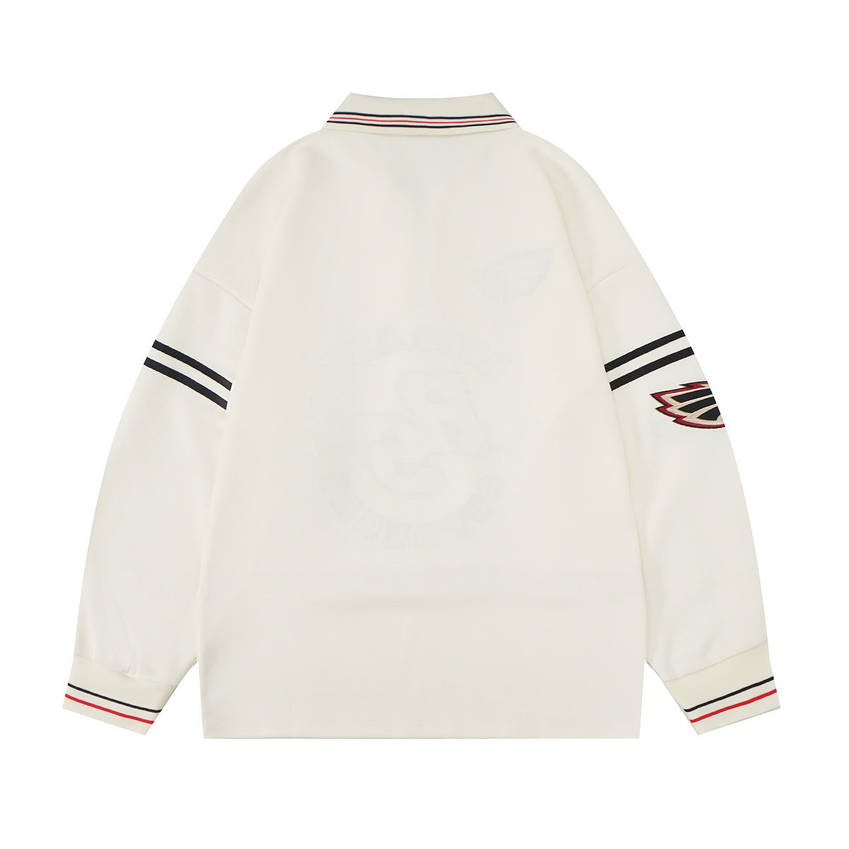 Retro half zip polo long sleeves