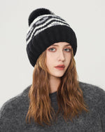 復古拼色保暖護耳帽