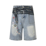 Loose waistband printed shorts