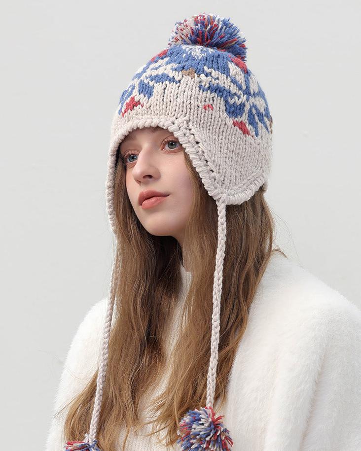 Cute thickened knitted hat