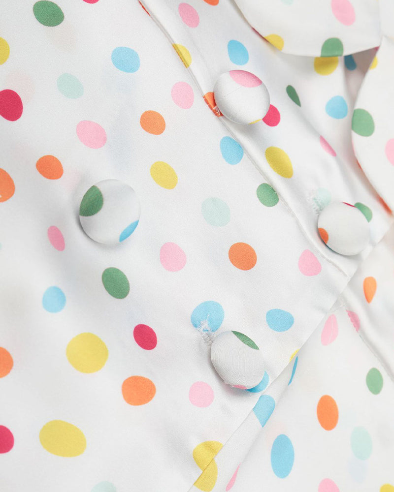 Colorful polka dot short-sleeved shirt (women's)
