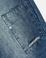 潑墨破洞牛仔褲