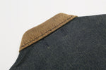 Retro washed distressed denim jacket
