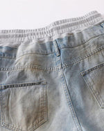 Patchwork ripped jeans