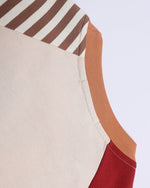 Contrast color kitten short sleeves