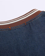 水洗刺綉牛仔短袖