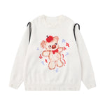 雙肩包玩偶情侶針織衫