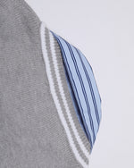 Fake two-piece striped sweater