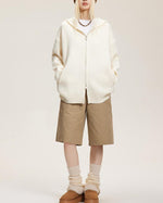 캐주얼한 헐렁한 후드 스웨터