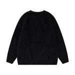 Retro red little house knitwear