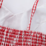 Retro plaid lace suspenders (women's)