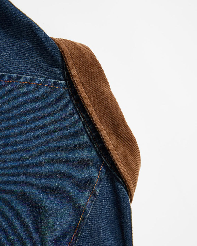 Distressed washed casual jacket