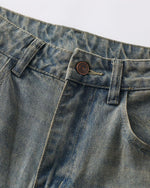 Washed distressed jeans