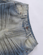 水洗直筒牛仔褲