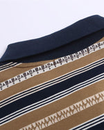 스트라이프 라펠 반소매