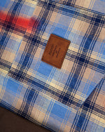 復古格子長袖襯衫