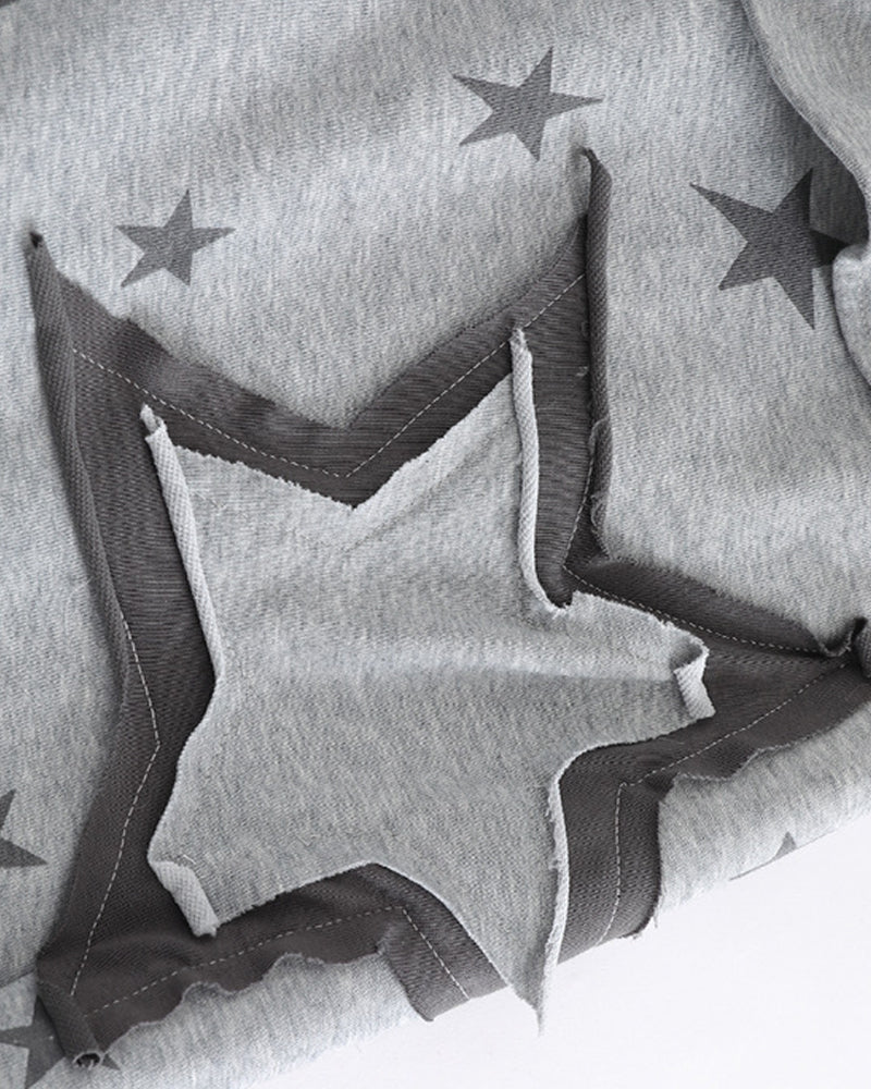 拼接撞色休閑褲