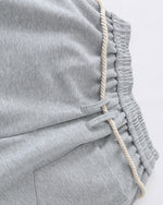 拼接撞色直筒運動褲