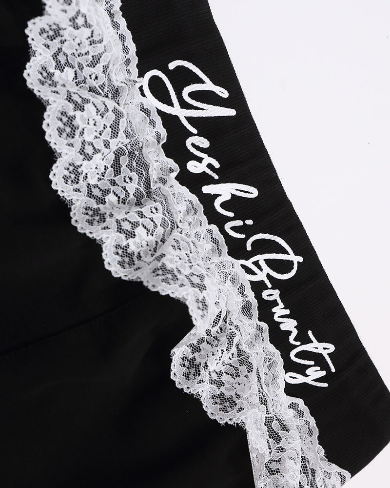 레이스 장식 반바지