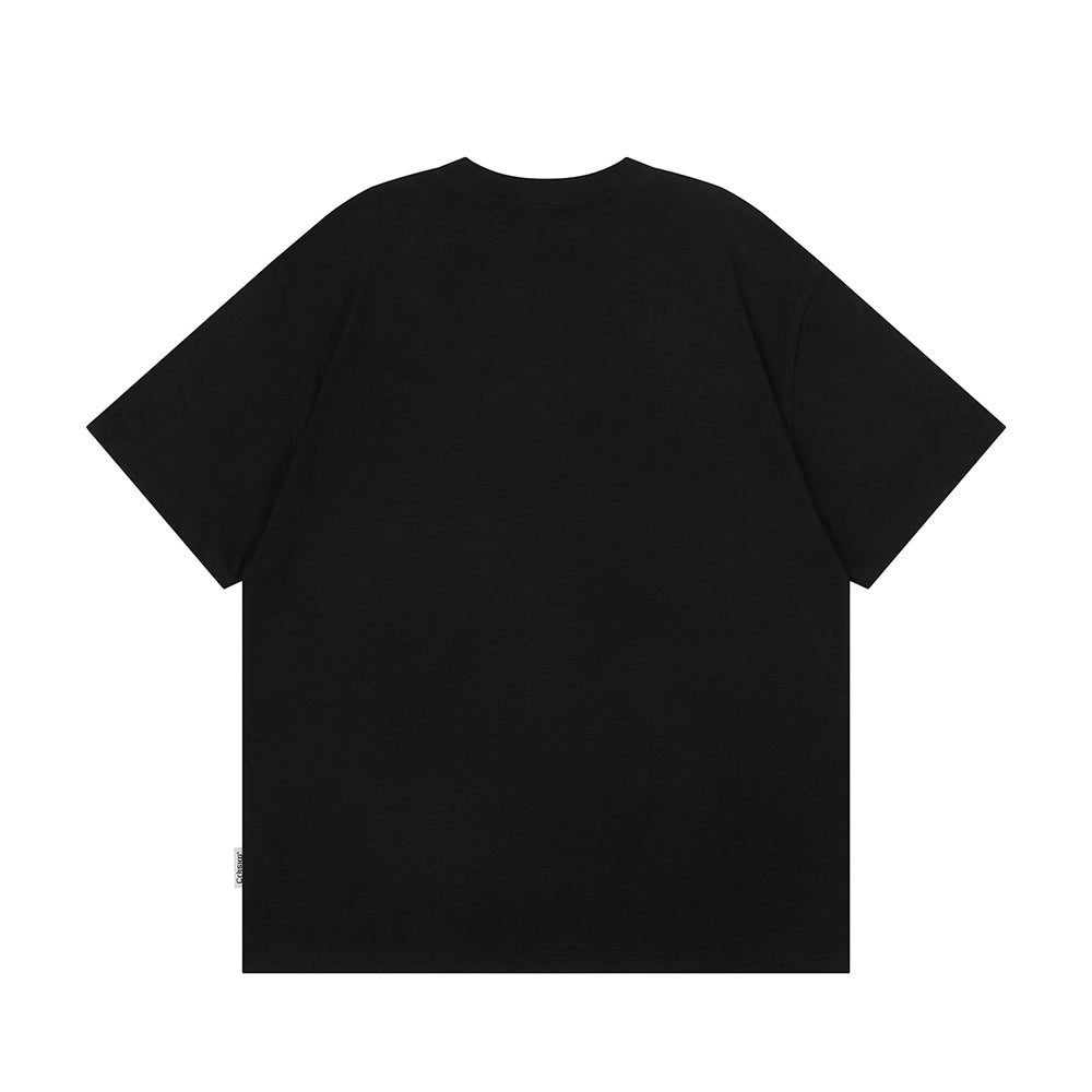 格紋蘋果貼布短袖